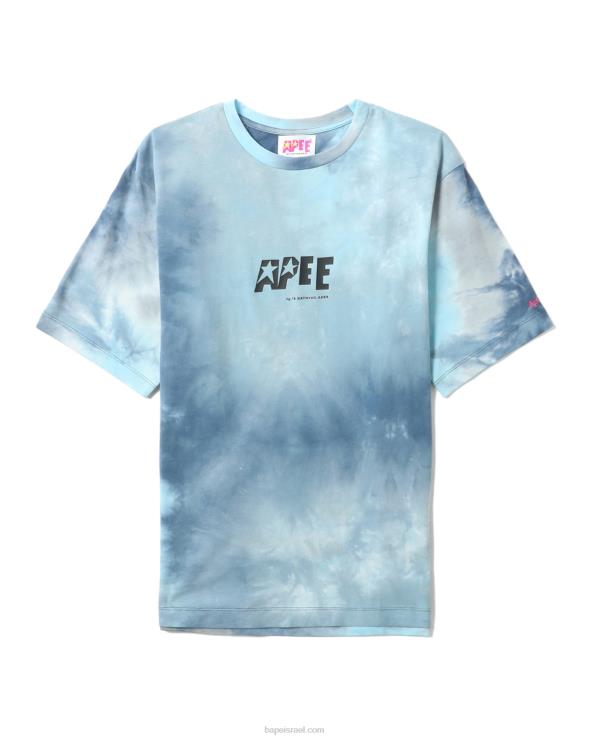 כְּחוֹל A Bathing Ape 644LV847 נשים טי שסע גרפי מעונב