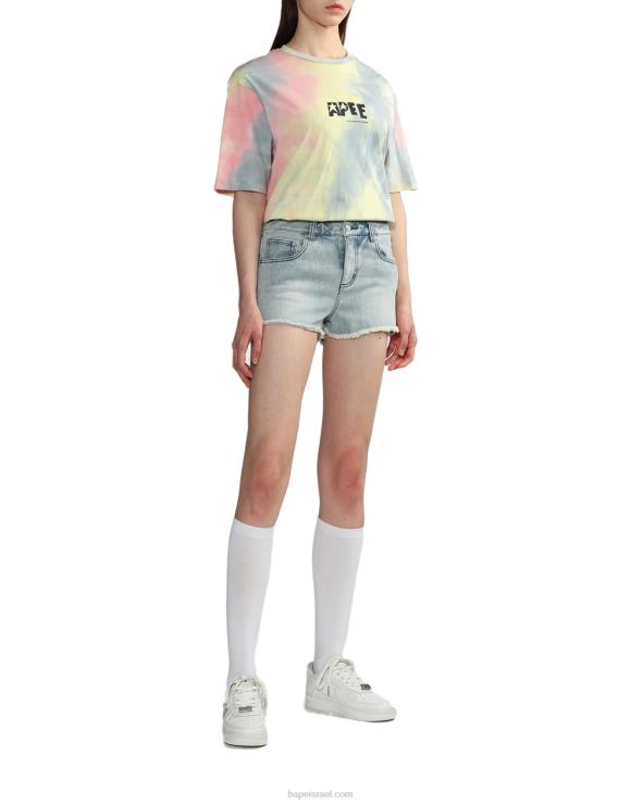וָרוֹד A Bathing Ape 644LV848 נשים טי שסע גרפי מעונב