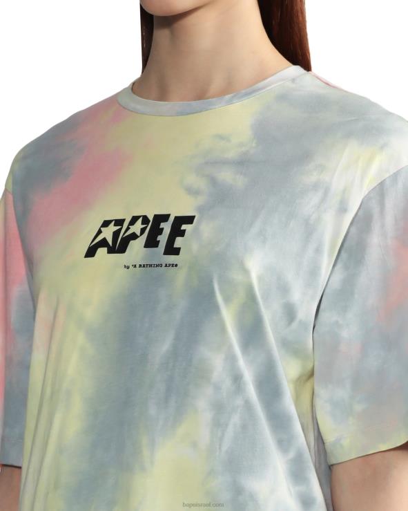 וָרוֹד A Bathing Ape 644LV848 נשים טי שסע גרפי מעונב