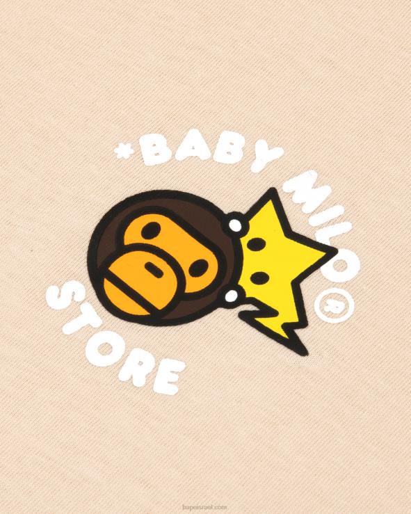 בז' A Bathing Ape 644LV849 נשים חולצה בכושר של בייבי מילו