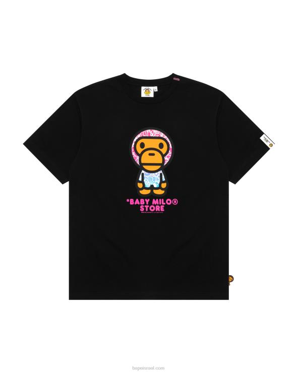 שָׁחוֹר A Bathing Ape 644LV855 נשים טי בייבי מילו