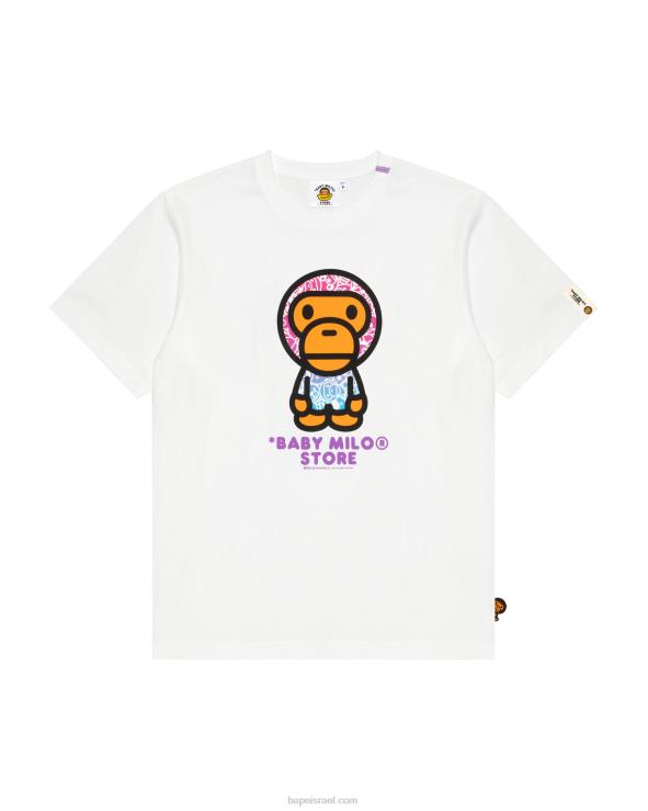 לבן A Bathing Ape 644LV857 נשים טי בייבי מילו
