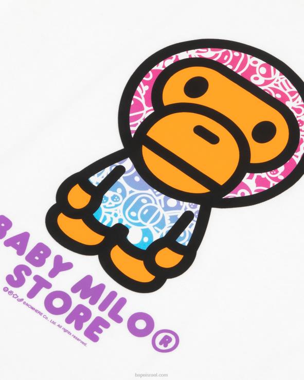 לבן A Bathing Ape 644LV857 נשים טי בייבי מילו