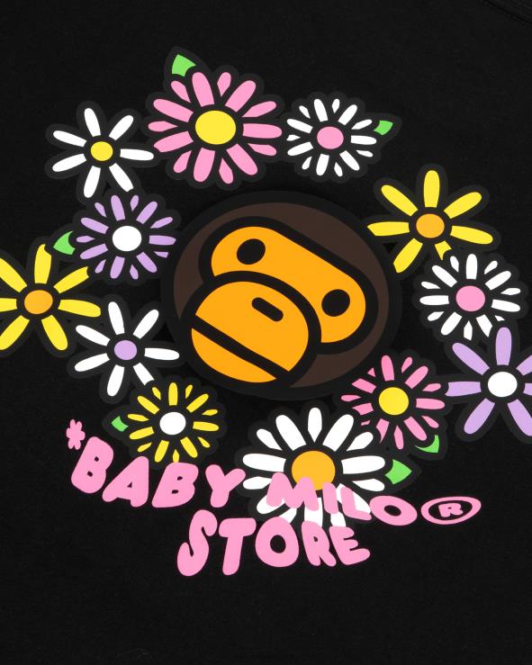 שָׁחוֹר A Bathing Ape 644LV858 נשים חולצה קצרה של בייבי מילו