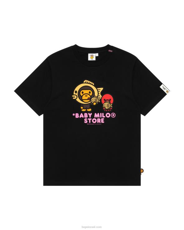 שָׁחוֹר A Bathing Ape 644LV860 נשים חולצה גרפית של בייבי מילו