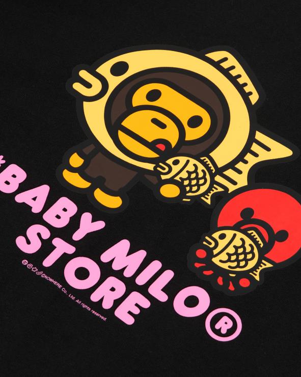 שָׁחוֹר A Bathing Ape 644LV860 נשים חולצה גרפית של בייבי מילו