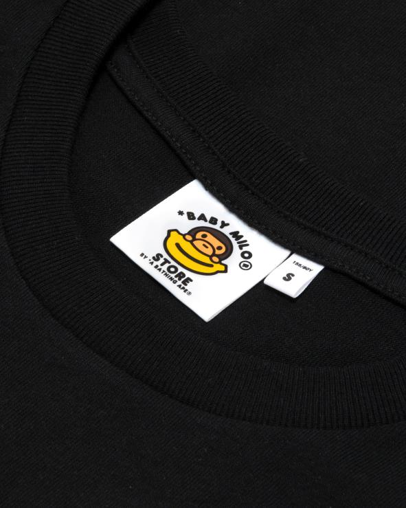 שָׁחוֹר A Bathing Ape 644LV860 נשים חולצה גרפית של בייבי מילו