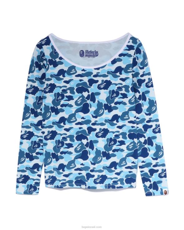 כחול בהיר A Bathing Ape 644LV864 נשים abc camo טי