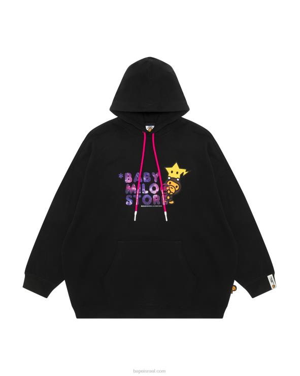 שָׁחוֹר A Bathing Ape 644LV868 נשים קפוצ'ון בייבי מילו