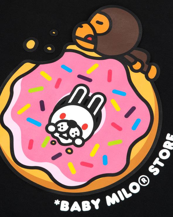 שָׁחוֹר A Bathing Ape 644LV869 נשים סווטשירט בייבי מילו