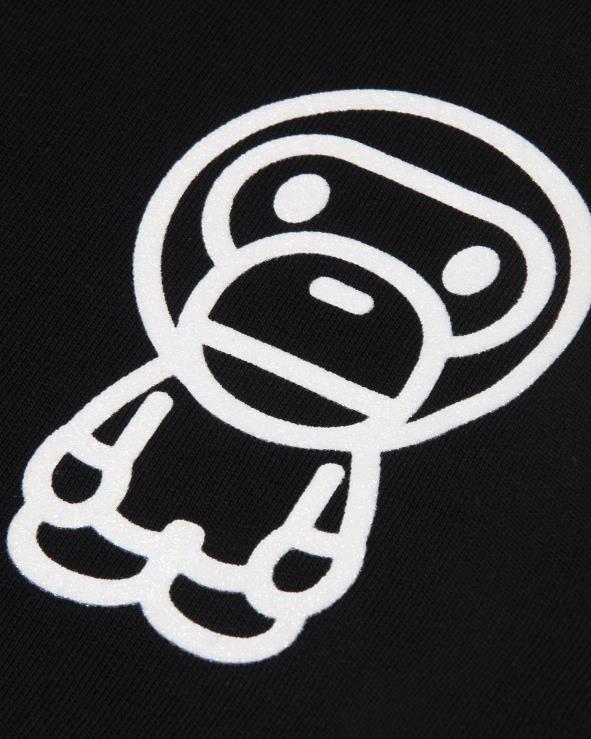 שָׁחוֹר A Bathing Ape 644LV871 נשים קפוצ'ון בייבי מילו