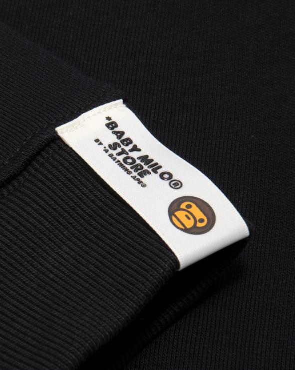 שָׁחוֹר A Bathing Ape 644LV871 נשים קפוצ'ון בייבי מילו
