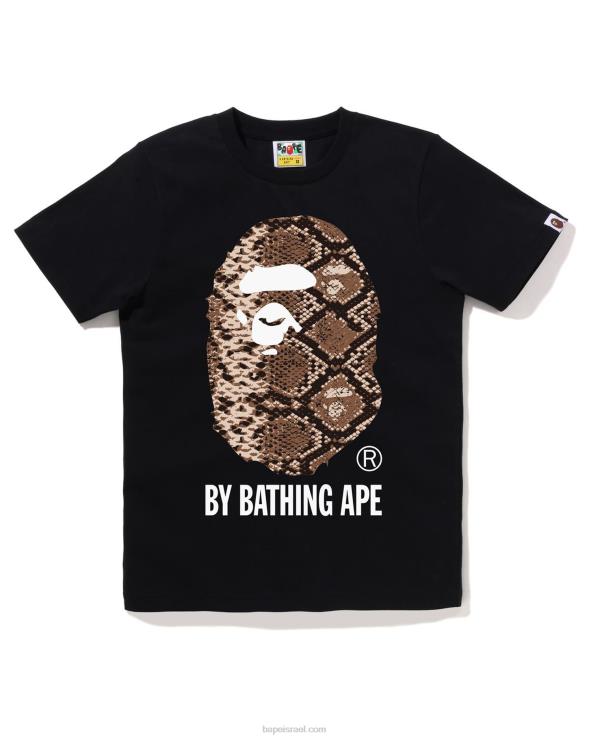 שָׁחוֹר A Bathing Ape 644LV874 נשים טי נחש