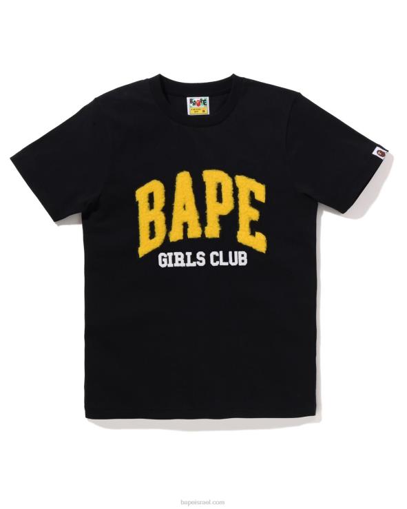 שָׁחוֹר A Bathing Ape 644LV881 נשים טי גיזת בואה לבנות