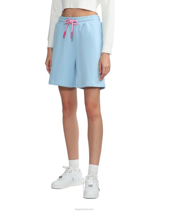 שמים כחולים A Bathing Ape 644LV883 נשים מכנסי לוגו קצרים