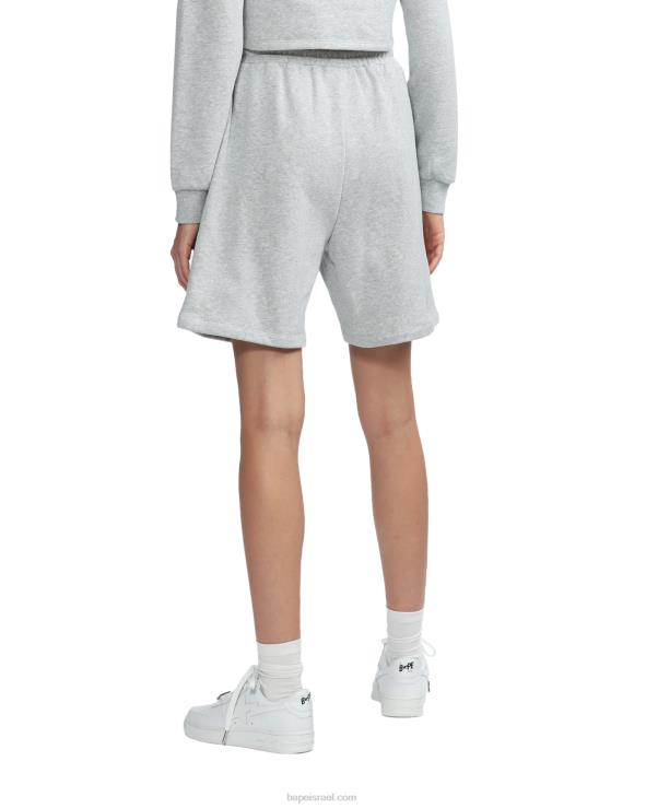אפור A Bathing Ape 644LV886 נשים מכנסי לוגו קצרים