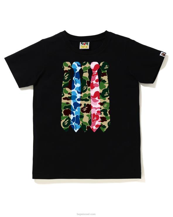 שָׁחוֹר A Bathing Ape 644LV887 נשים חולצה עם צווארון camo של abc