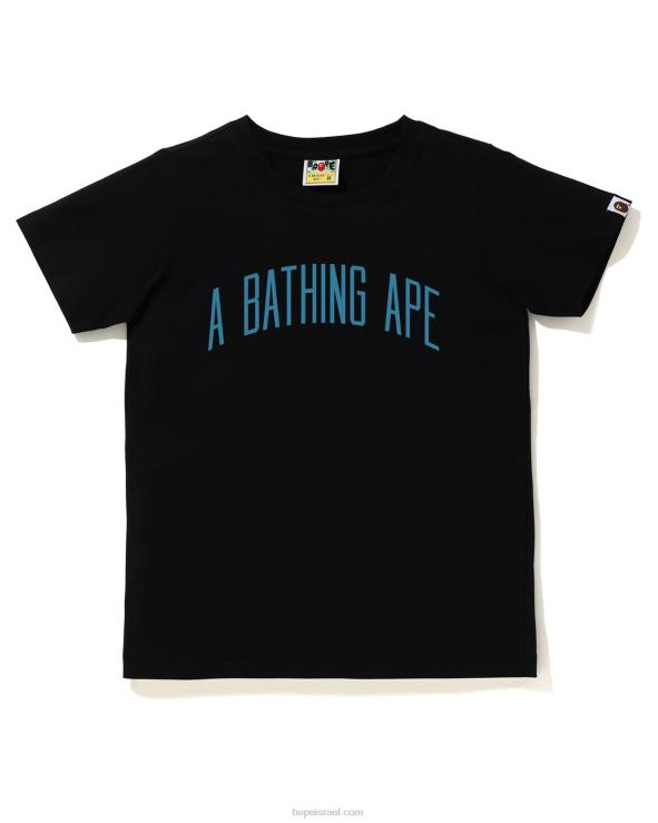 שָׁחוֹר A Bathing Ape 644LV889 נשים טי מכתבים