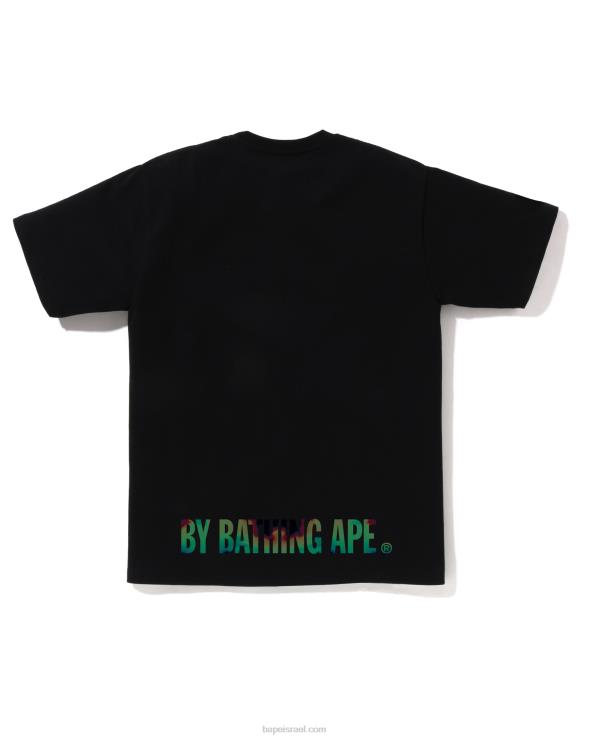 שָׁחוֹר A Bathing Ape 644LV88 גברים תרמוגרפיה פנים טי