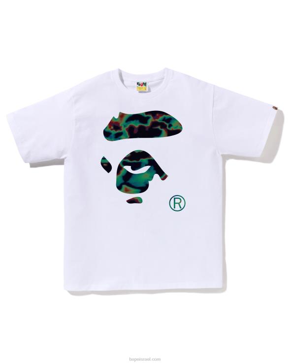 לבן A Bathing Ape 644LV89 גברים תרמוגרפיה פנים טי