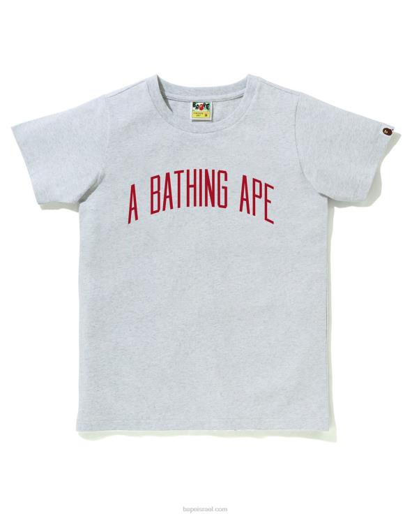 אפור A Bathing Ape 644LV890 נשים טי מכתבים