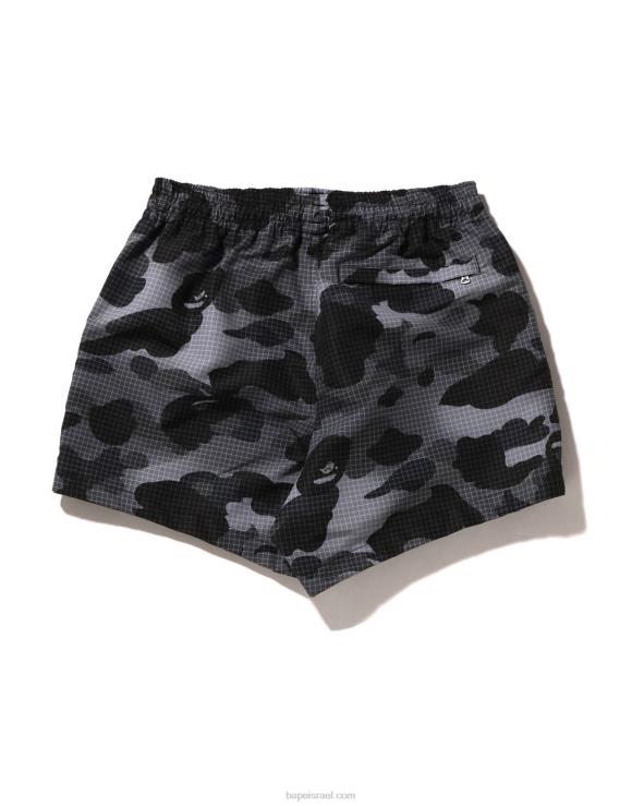 שָׁחוֹר A Bathing Ape 644LV899 נשים מכנסי קמו קצרים ברשת