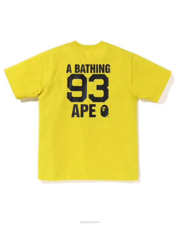 צהוב A Bathing Ape 644LV8 גברים טי לוגו