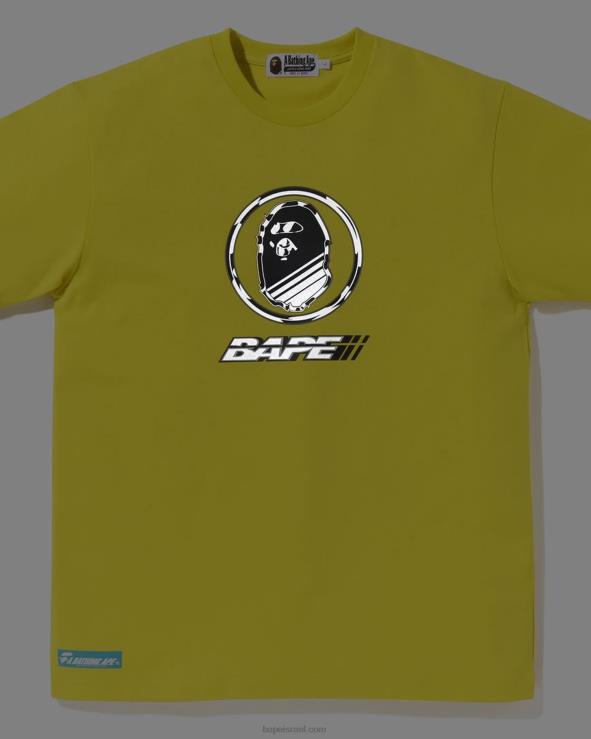 צהוב A Bathing Ape 644LV8 גברים טי לוגו