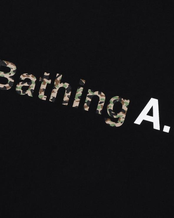 שָׁחוֹר A Bathing Ape 644LV900 נשים x a.p.c. טי רחב