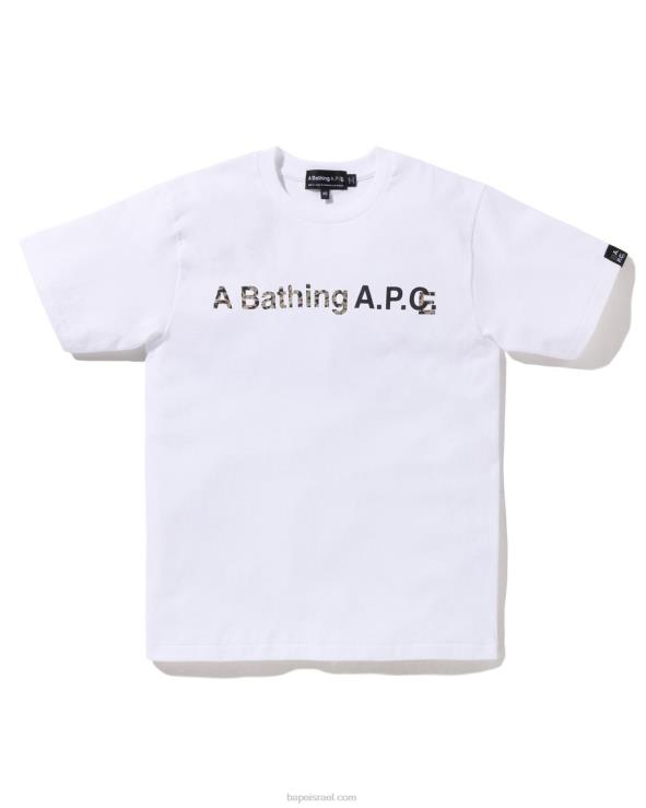 לבן A Bathing Ape 644LV901 נשים x a.p.c. טי רחב