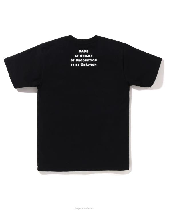 שָׁחוֹר A Bathing Ape 644LV902 נשים x a.p.c. טי רחב מילו