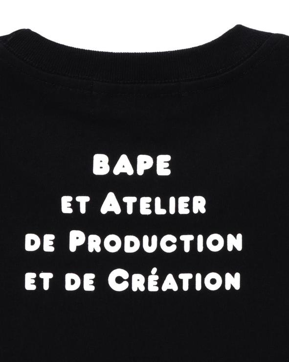 שָׁחוֹר A Bathing Ape 644LV902 נשים x a.p.c. טי רחב מילו