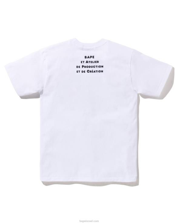 לבן A Bathing Ape 644LV904 נשים x a.p.c. טי רחב מילו