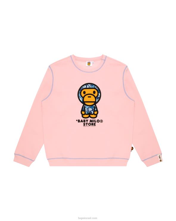וָרוֹד A Bathing Ape 644LV906 נשים סווטשירט תינוק עם צווארון צווארון