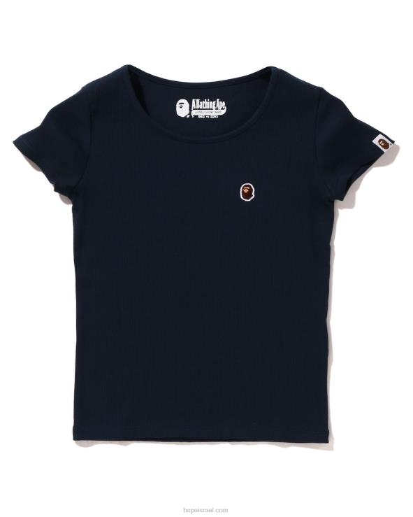 כחול כהה A Bathing Ape 644LV909 נשים ראש צלעות נקודתית אחת