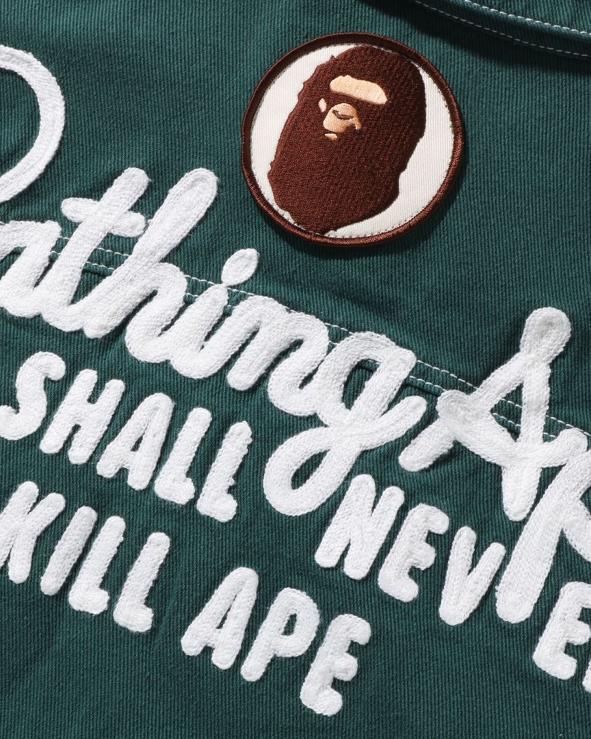 ג'ונגל עמוק A Bathing Ape 644LV911 נשים מעיל אריג בצבע אוברסייז אלוף