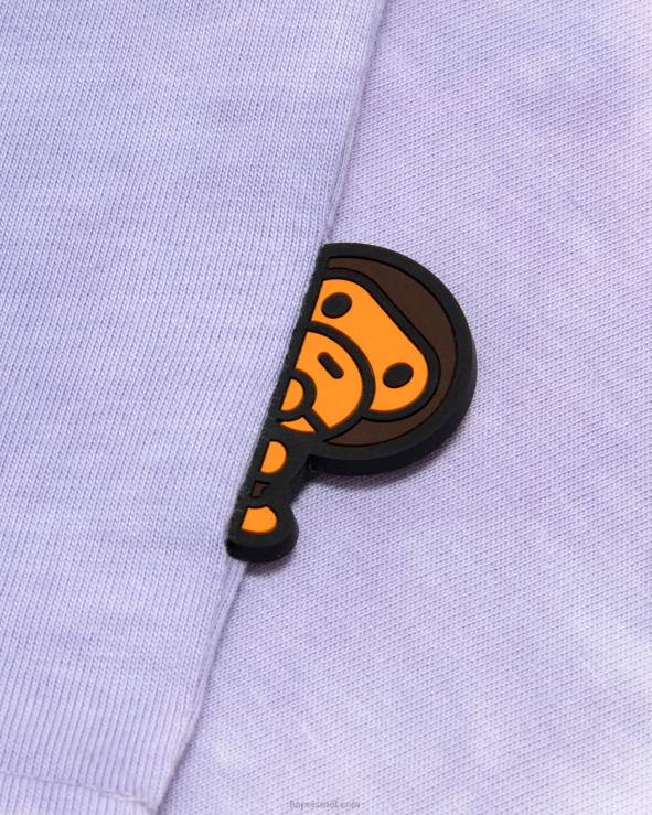 סָגוֹל A Bathing Ape 644LV915 נשים טי בייבי מילו עם שרוול ארוך