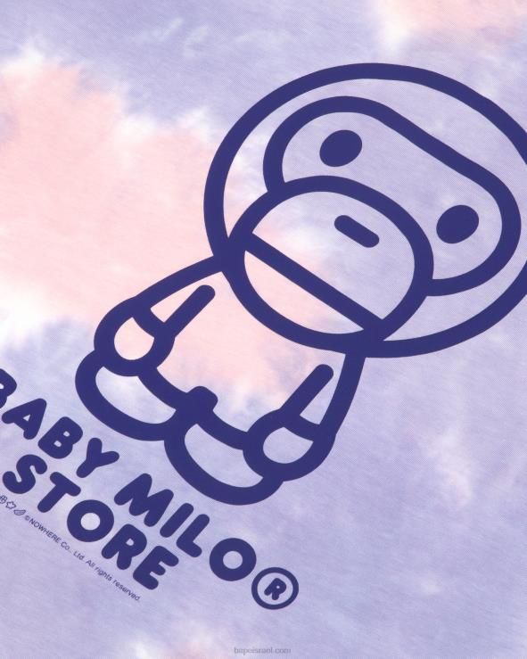 סָגוֹל A Bathing Ape 644LV915 נשים טי בייבי מילו עם שרוול ארוך