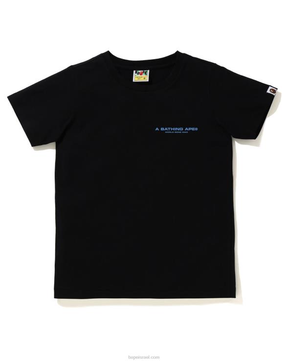 שָׁחוֹר A Bathing Ape 644LV923 נשים קו קמו טי