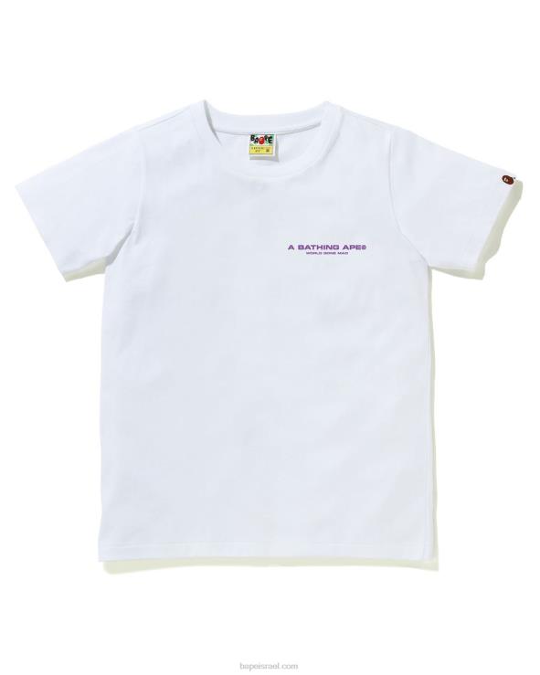 לבן A Bathing Ape 644LV926 נשים קו קמו טי