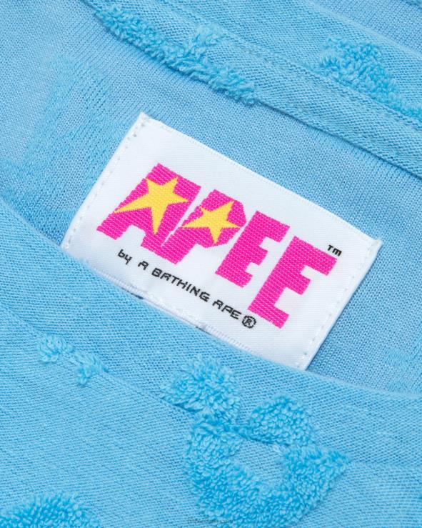 כחול בהיר A Bathing Ape 644LV931 נשים אפוד דפוס קצוץ