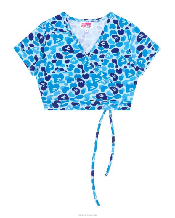 כְּחוֹל A Bathing Ape 644LV936 נשים חלק עליון מודפס