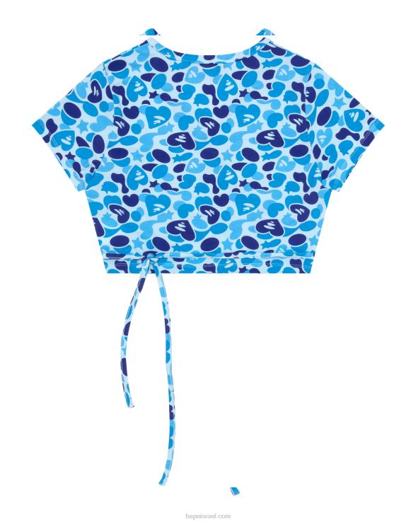 כְּחוֹל A Bathing Ape 644LV936 נשים חלק עליון מודפס