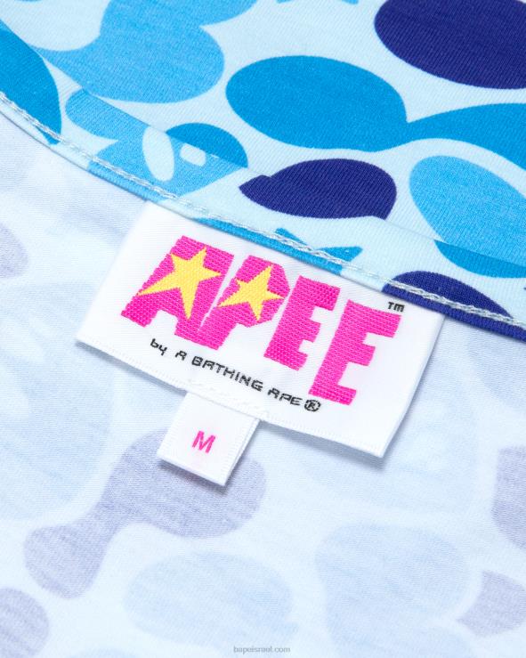 כְּחוֹל A Bathing Ape 644LV936 נשים חלק עליון מודפס