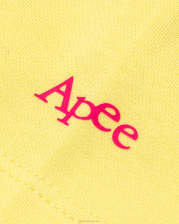 צהוב לימון A Bathing Ape 644LV940 נשים טי ברי לוגו