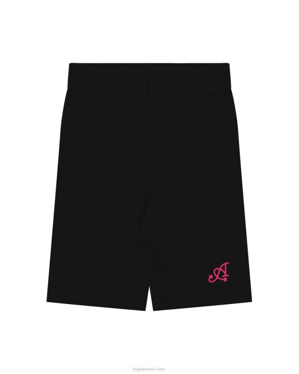 שָׁחוֹר A Bathing Ape 644LV941 נשים מכנסיים קצרים בגזרה דקיקה