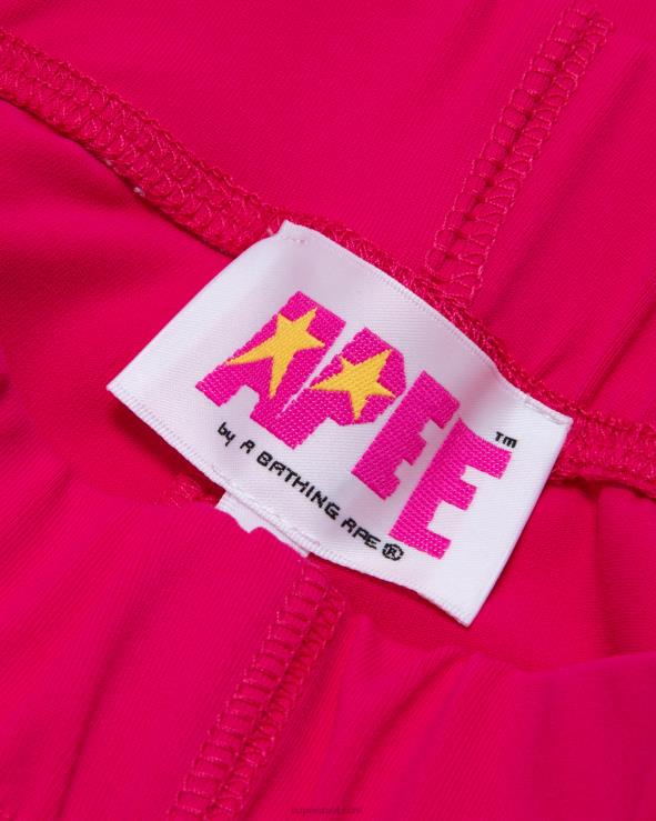 ורד קרמין A Bathing Ape 644LV942 נשים מכנסיים קצרים בגזרה דקיקה