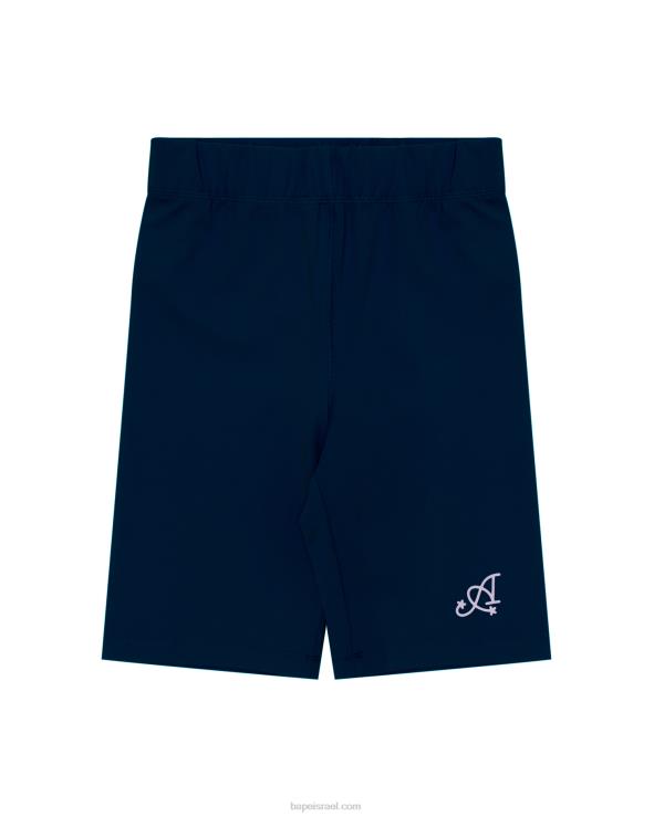 כחול כהה A Bathing Ape 644LV943 נשים מכנסיים קצרים בגזרה דקיקה