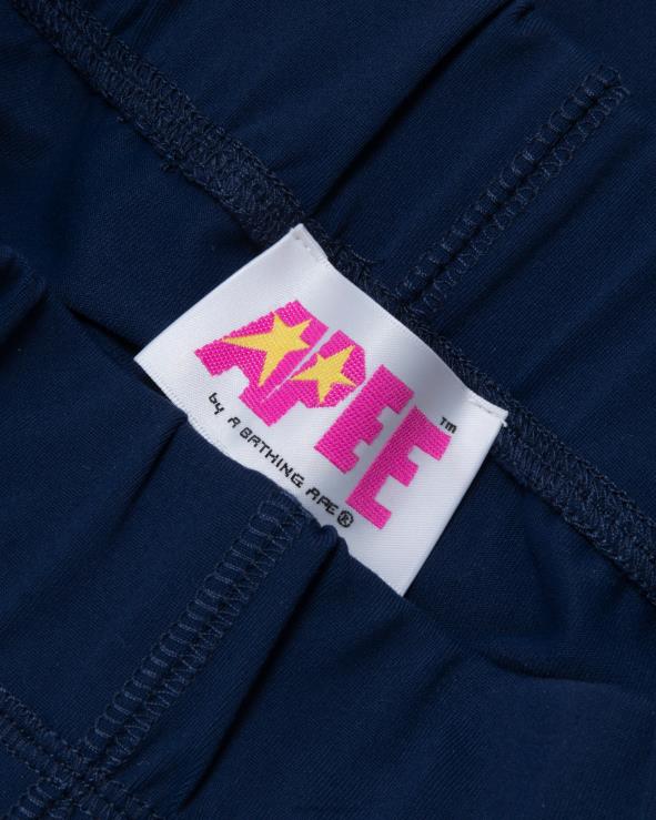 כחול כהה A Bathing Ape 644LV943 נשים מכנסיים קצרים בגזרה דקיקה