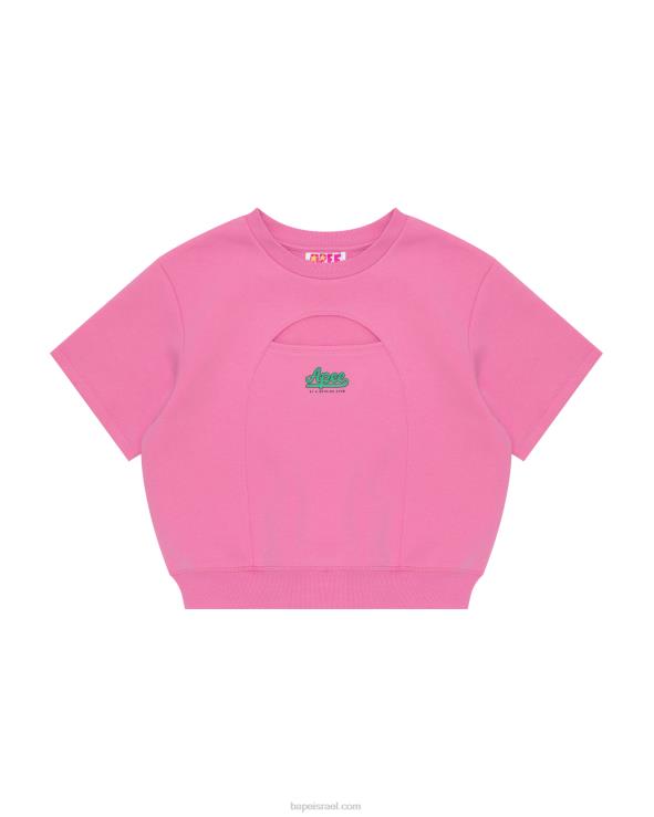 וָרוֹד A Bathing Ape 644LV944 נשים סווטשירט לוגו קצוץ